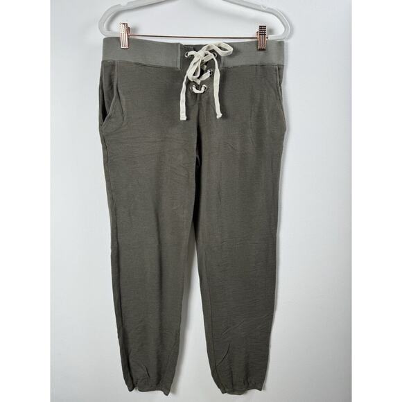 Monrow Pants - Monrow Waffle Knit Lace Up Front Athleisure Loungewear Lightweight Joggers S